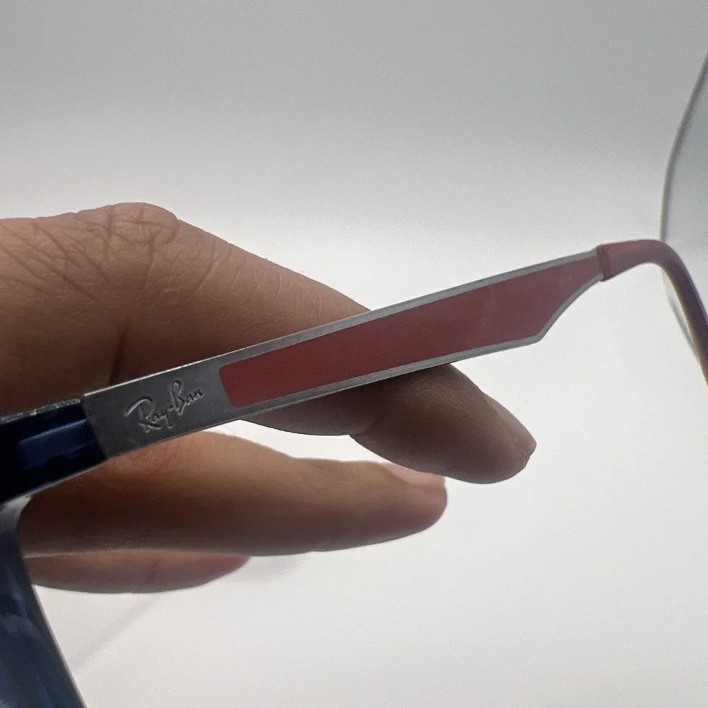 Ray-Ban RB1570 3721 Kids Eyeglasses Frames Blue Red Square Full Rim 49-16-130